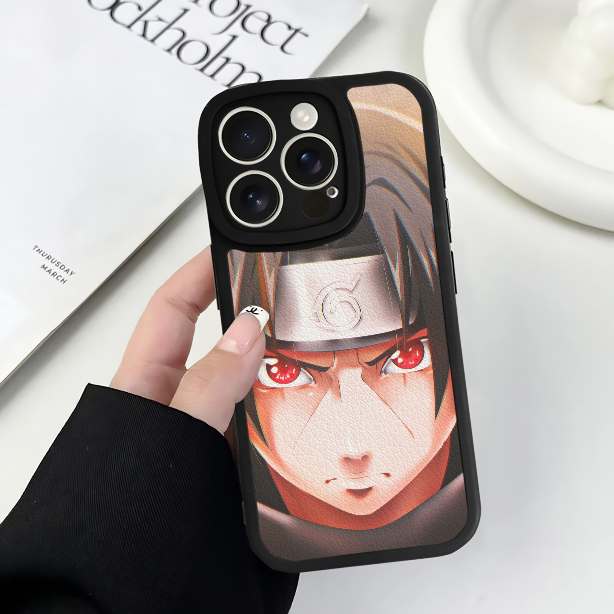 （画像用） NARUTO -ナルト- NARUTO -ナルト- 疾風伝 【iPhone 16シリーズ対応】シリコンスマホケース（レザー調） 材質：シリコン